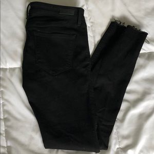 Abercrombie black ripped jeans